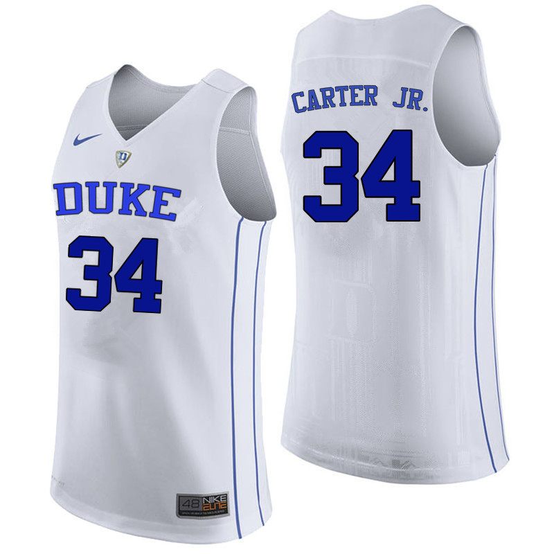 Duke Blue Devils #34 Wendell Carter Jr. College Basketball Jerseys Sale-White